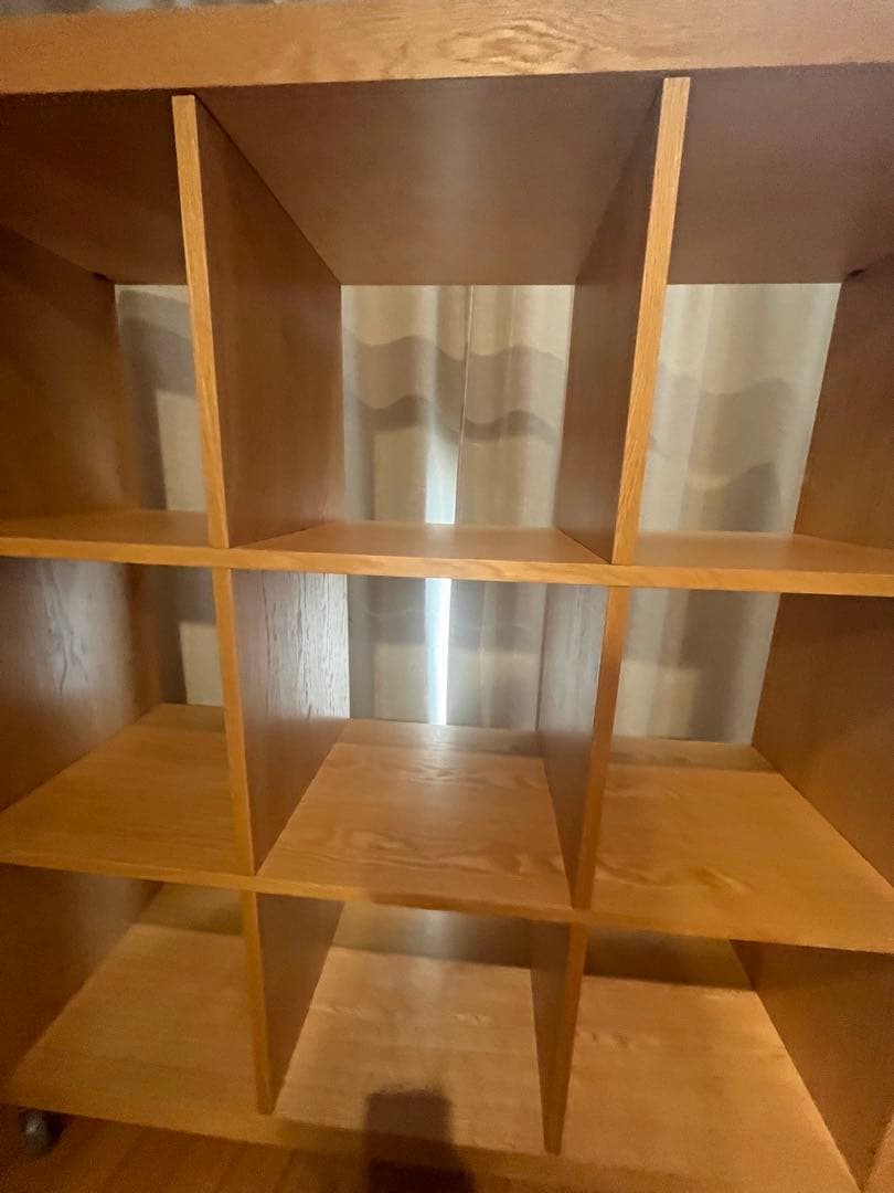 木製ラック 9マス キャスター付き