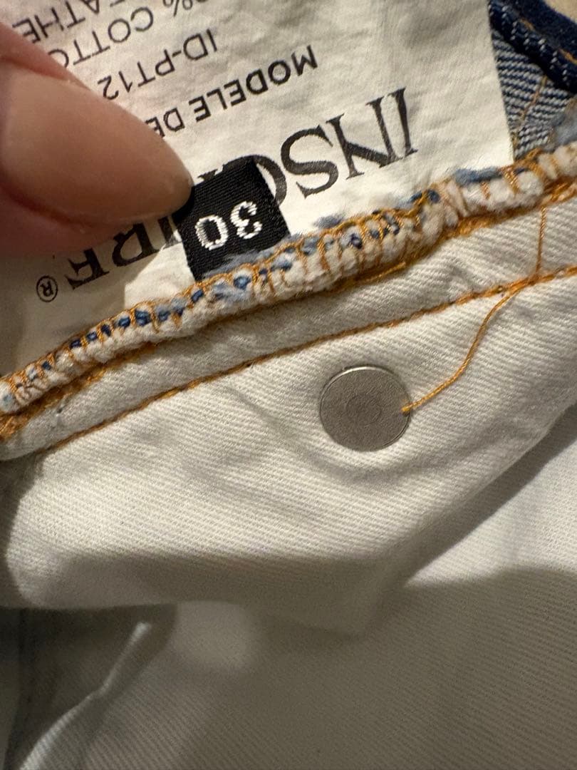 INSCRIRE ストレート　パッチディファレント　デニムパンツ
