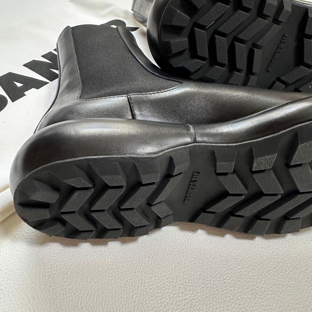 お値下げ本日限り　JIL SANDER ブラック サイドゴアブーツ 37