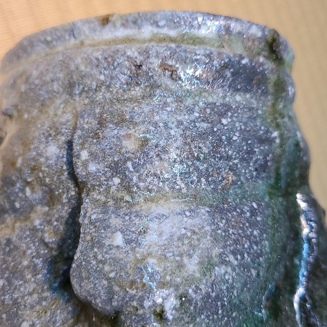 信楽焼 篠原希作 引出筒花入 高さ6.5寸（約19cm）共箱なし 本物保証