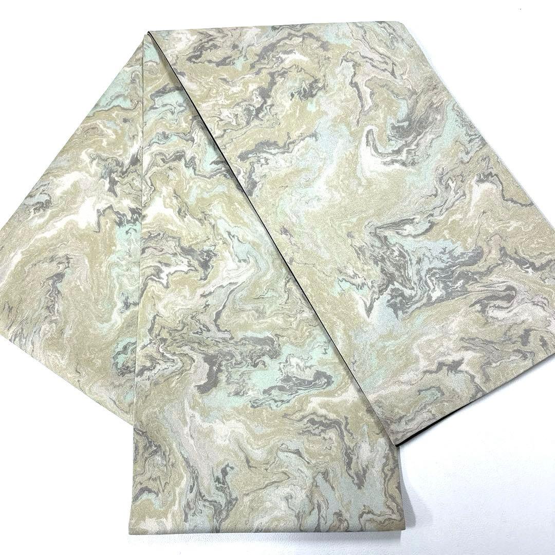 専用帯4755 ●高級 正絹 全通 袋帯 墨流し