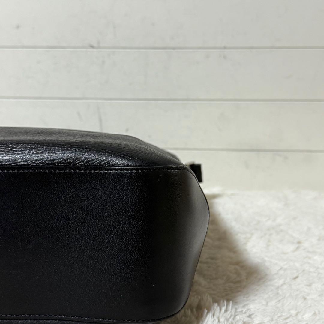 ⭐️未使用級⭐️　ソメスサドル　ショルダーバッグ　BIGロゴ　ブラック　レザー