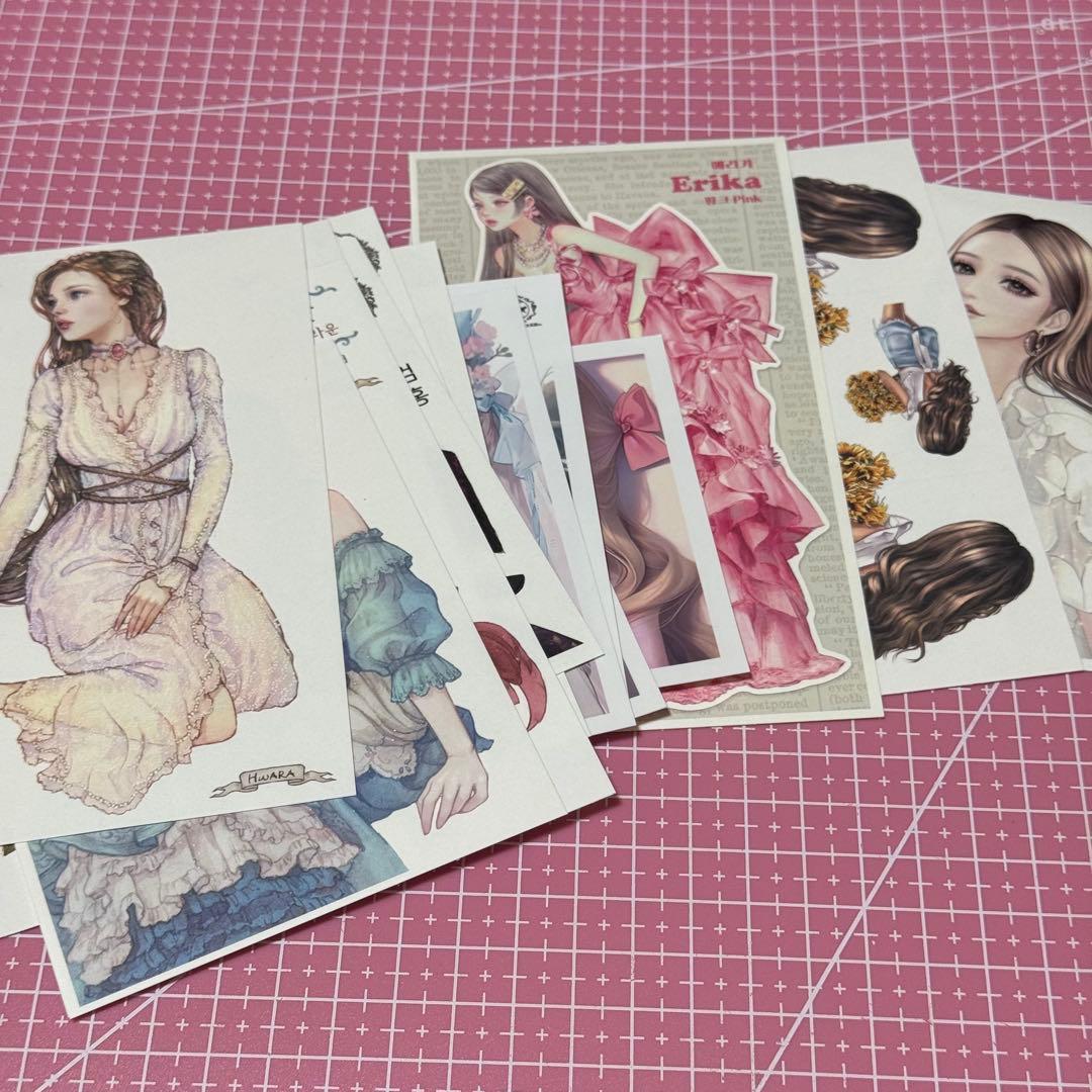 新品未使用コラージュ素材80サイズ紙モノ大量お裾分けステッカー まとめ売り