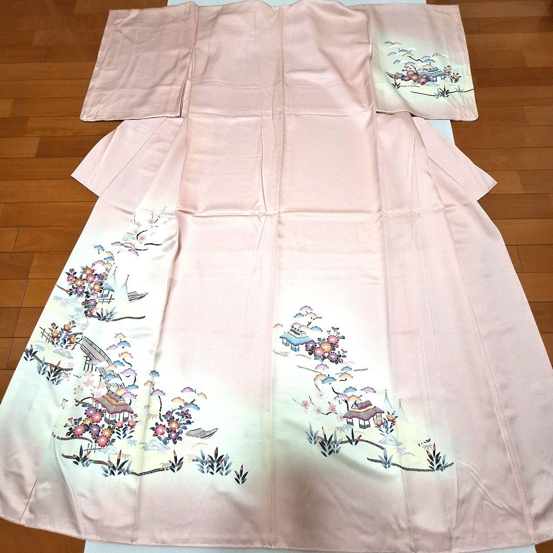 新品 正絹 手描き友禅 訪問着 袷 未使用品