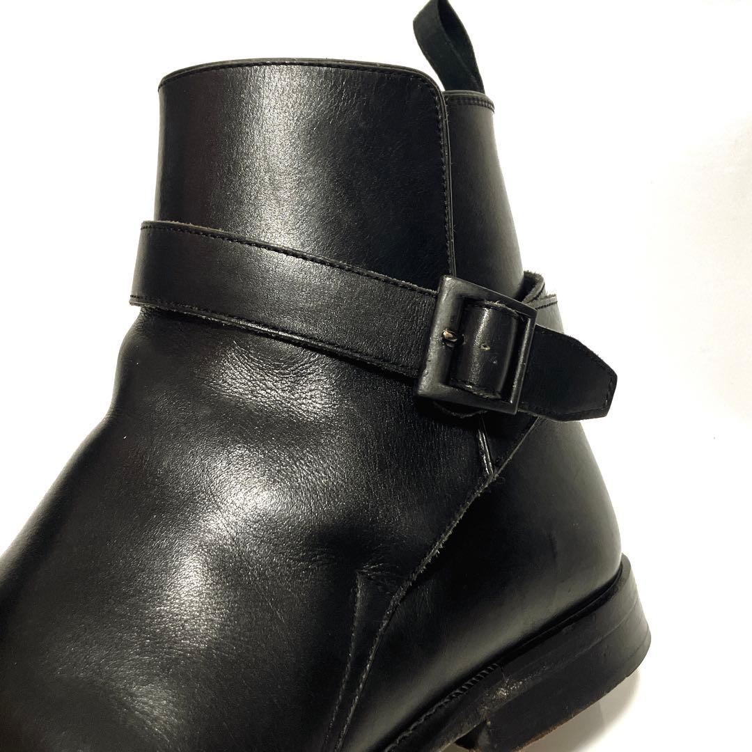 あ*ぇ様 BURBERRY バーバリー　ブラック ジョッパーブーツ　アンクルスト