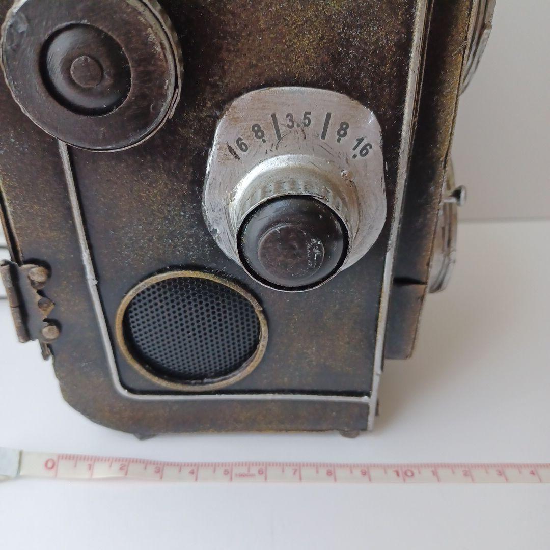 ブリキ　Rolleiflex　スピーカー　アンティーク　レトロ　二眼レフ　USB