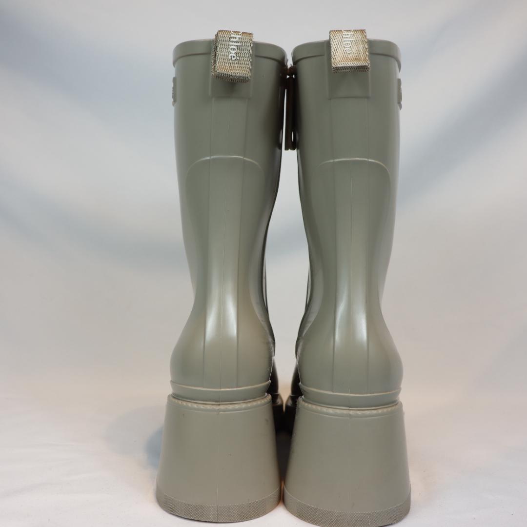 Chloe クロエ ヒール付き BETTY レインブーツ 高級 グレー