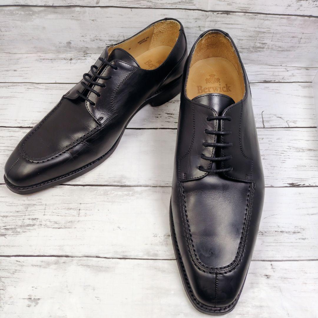 み*よ様 【Berwick1707】バーウィック5471 ブラック レザー 革靴