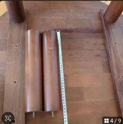 円形木製ダイニングテーブル ダークブラウン