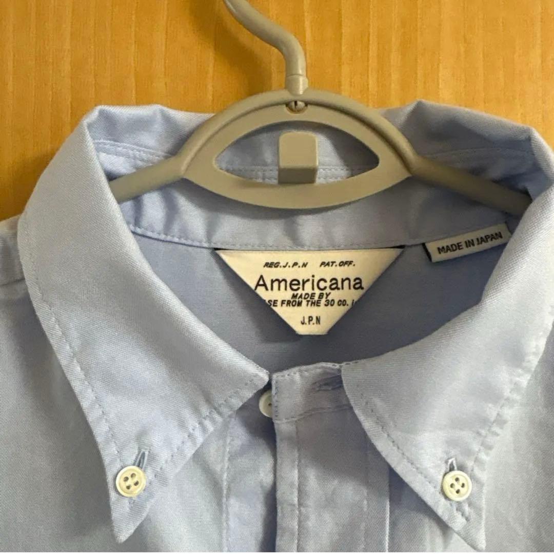 AMERICANA/アメリカーナ別注OXBD SHIRT サックスブルーB