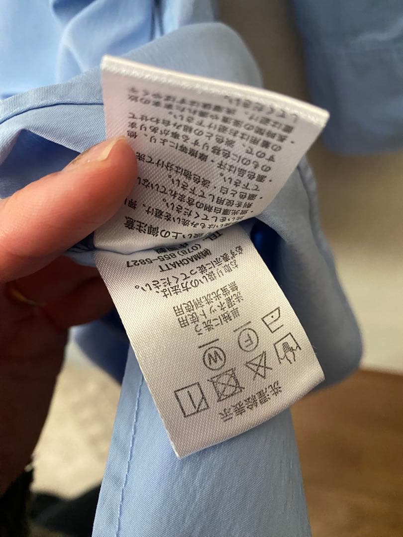 MACHATT ライトブルー オーバーサイズ シャツ