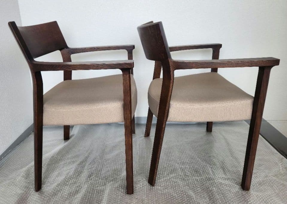 カリモク家具 ダイニングチェア CU6110K564 肘付き① １脚