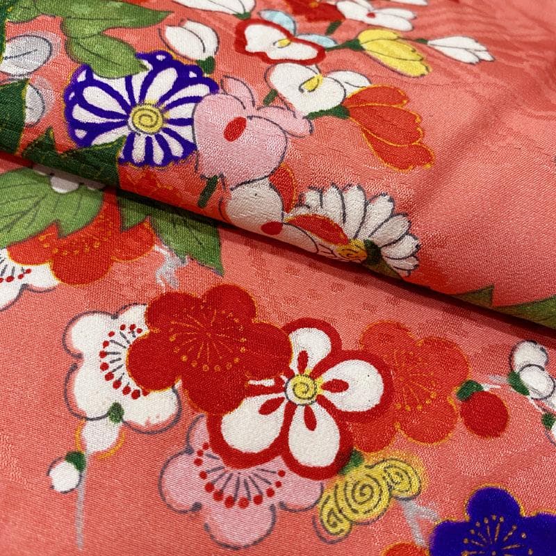 510ag50◎七五三 七歳 女児 アンティーク着物のみ レトロ ピンク◎