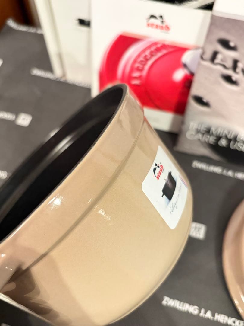 【新品】staubココットラウンド14cm リネン