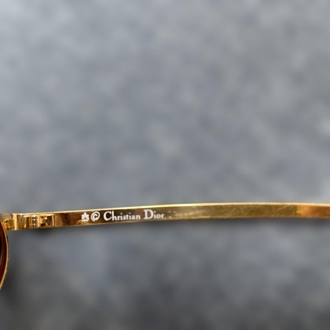クリスチャンディオール　ゴールドフレームサングラス
