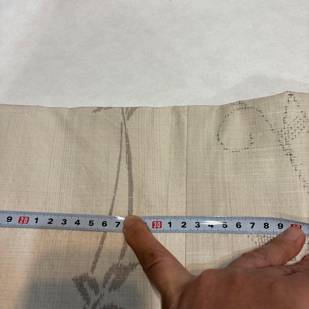 miru様用　奥順　結城紬　躾糸付き　草花文　証紙あり