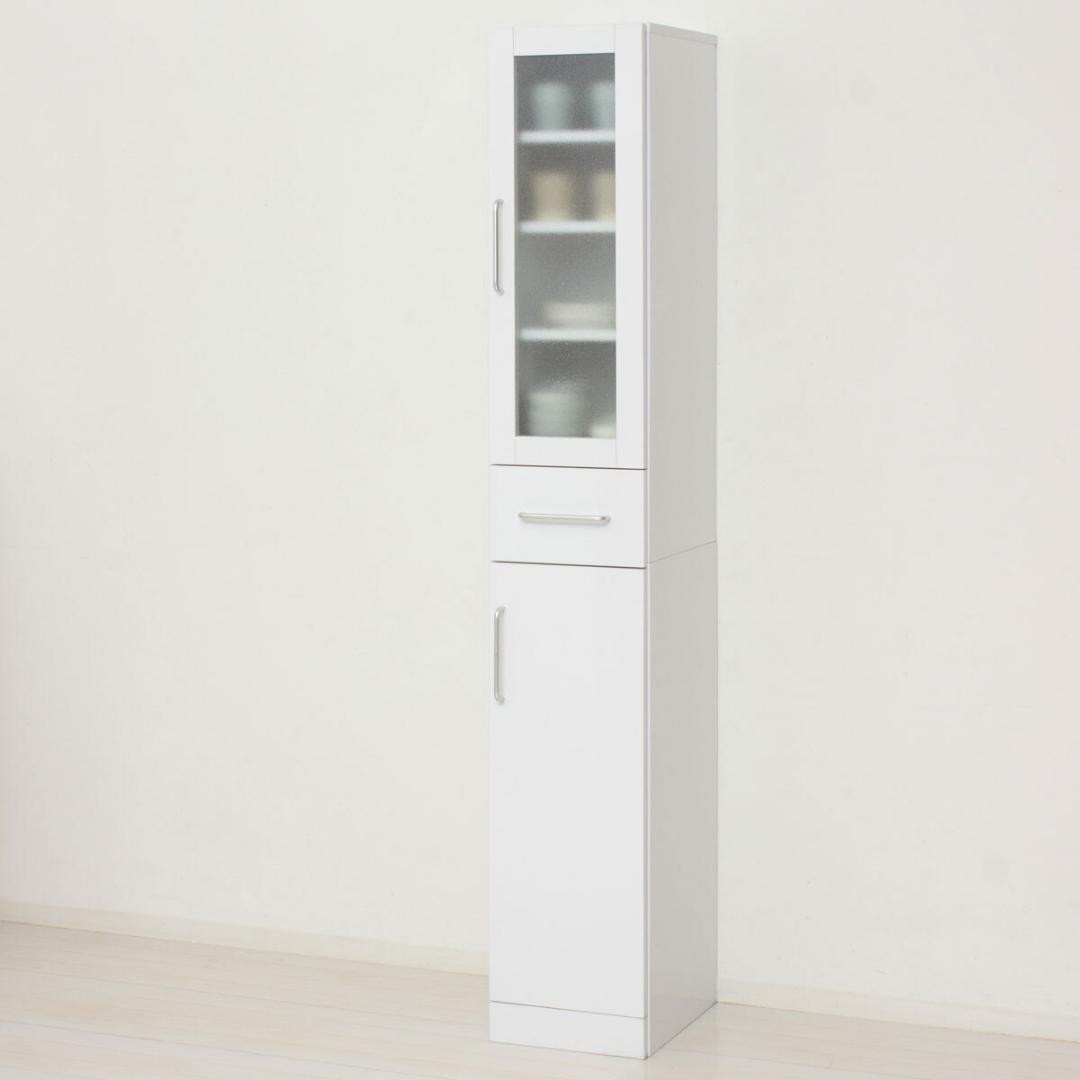 ヌーヴォー　食器棚　サイズ30-180　収納棚　鏡面メラミン仕様　背面化粧仕上げ