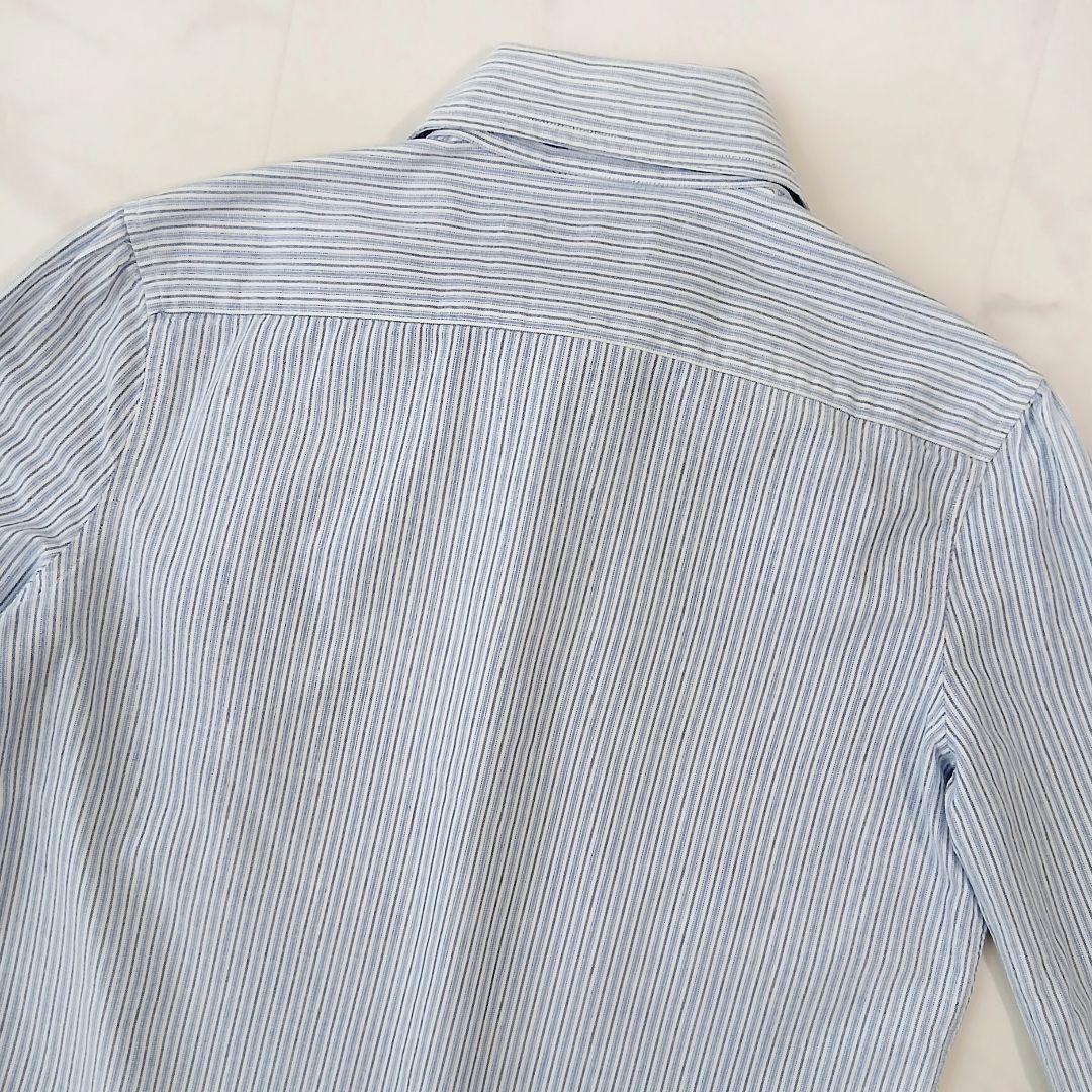 美品 ポロラルフローレン 現行 ボウタイブラウス シャツ ストライプ ポニー刺繍