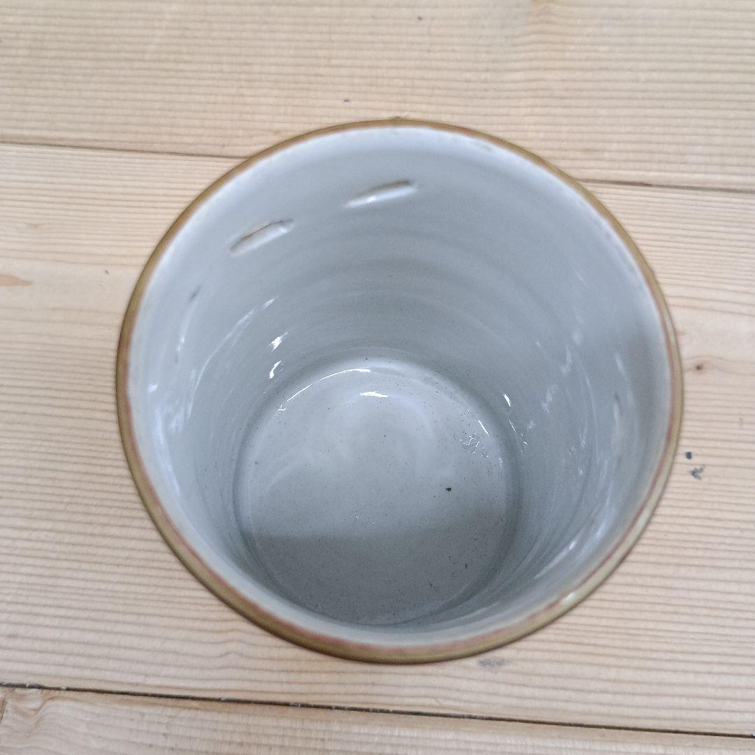 骨董　古九谷　九谷焼　百人一首　金彩　筆立て　アンティーク