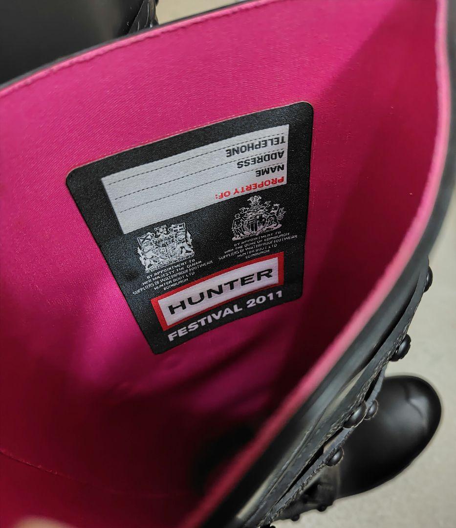 値下げ★HUNTER レインブーツ/FESTIVAL 2011 TALL/美品