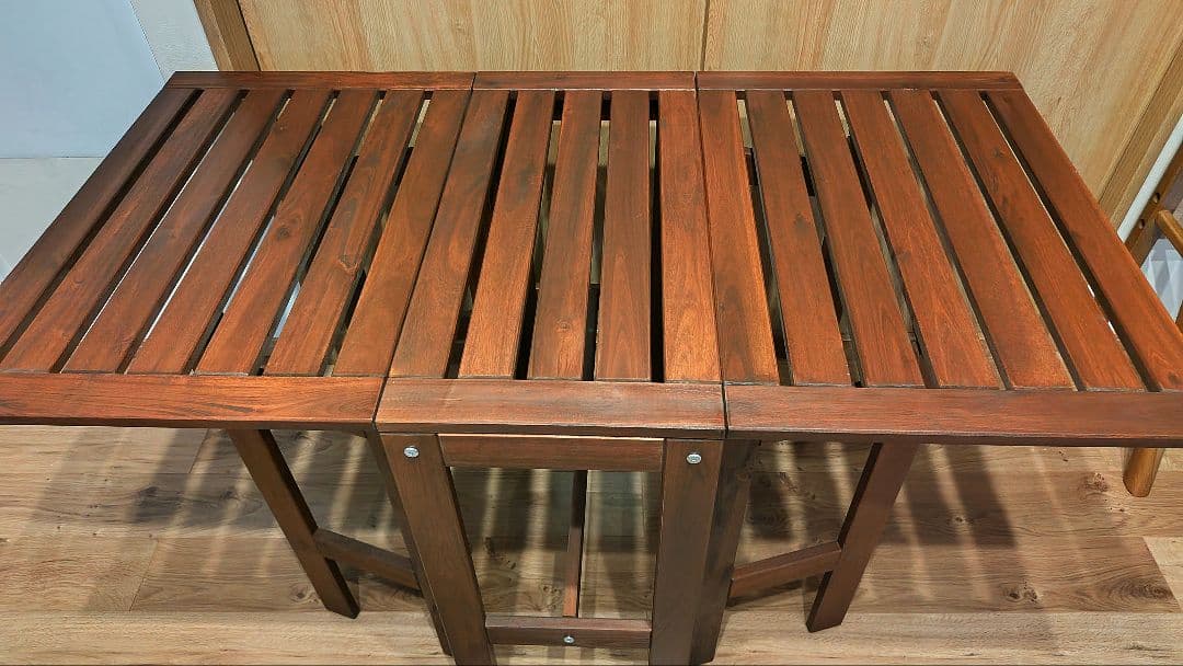 【送料込】美品　IKEA イケア　エップラロー折りたたみテーブル　テーブル　木製