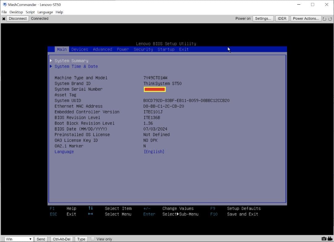 サーバー Lenovo ThinkSystem ST50;Xeon E-2144G;8GB