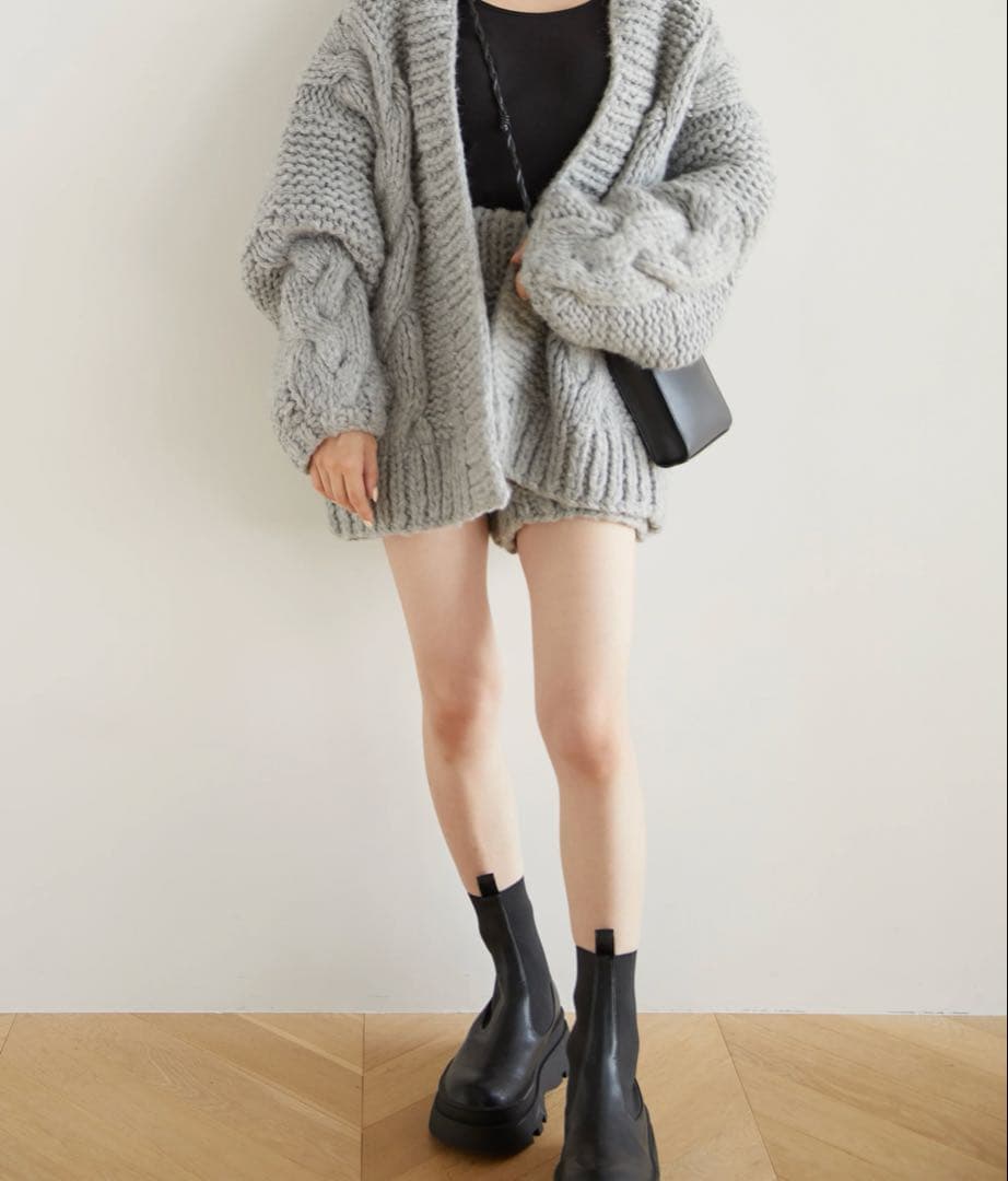 SeaRoomlynn Mould サイドゴアショートブーツ ブラック L 厚底