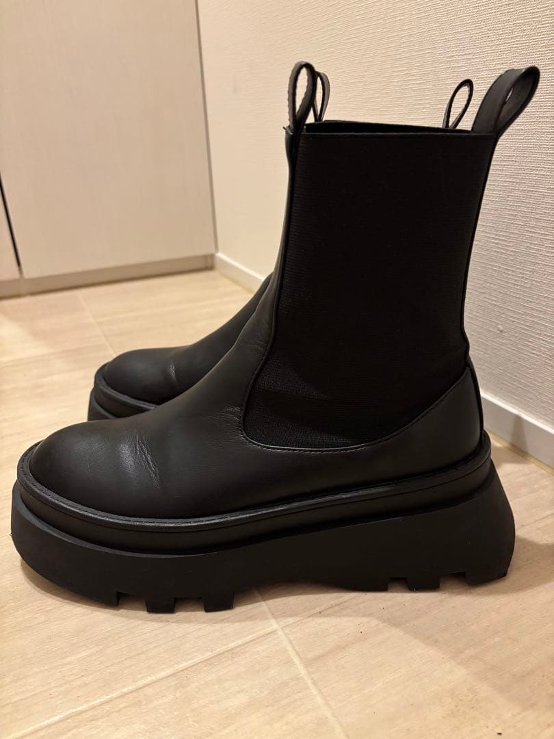 SeaRoomlynn Mould サイドゴアショートブーツ ブラック L 厚底