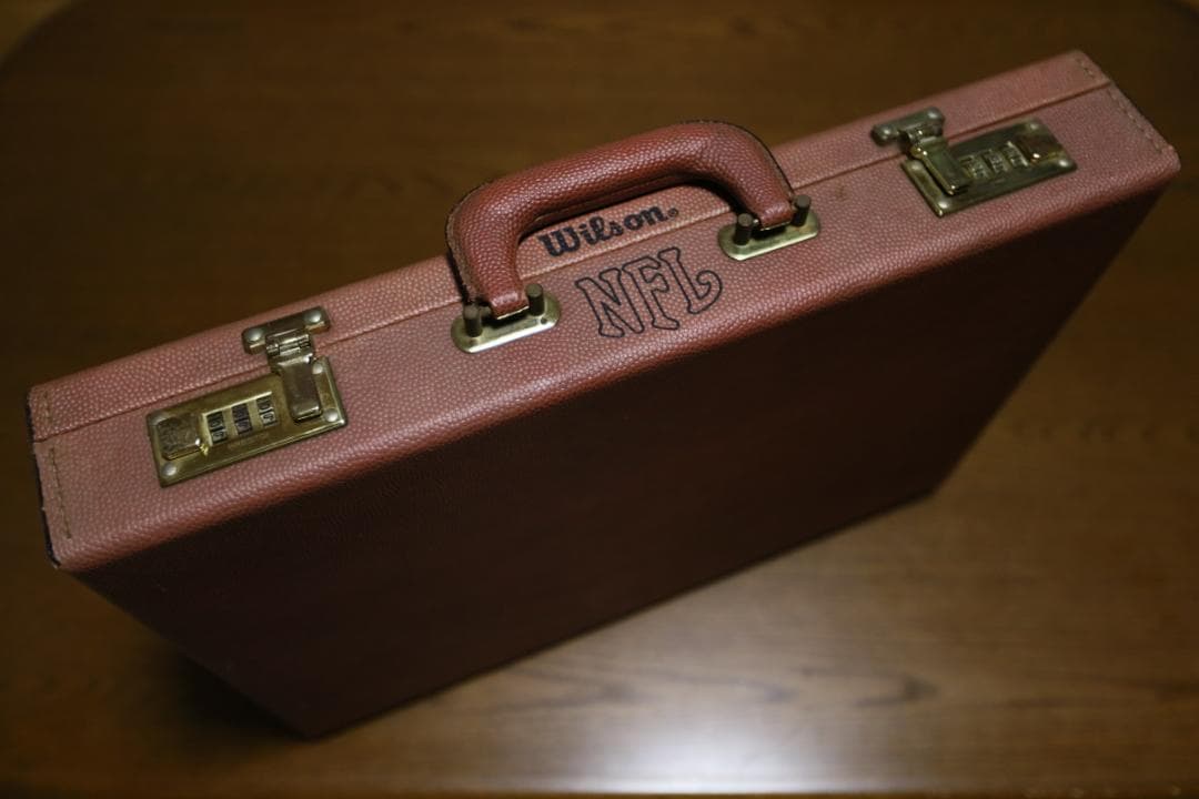 ★NFL公式アタッシュケース★アメリカンフットボール★茶色★80年代