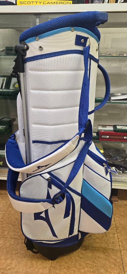 Mizuno キャディバッグ ホワイト/ブルー