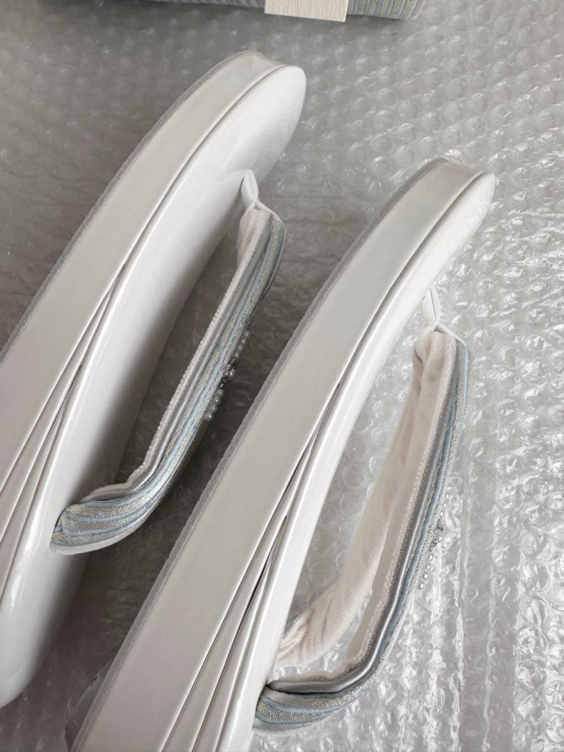 b12 【Lサイズ】未使用 紗織 ビーズ 和装 バッグ 草履 セット