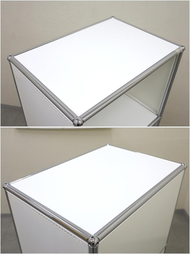 正規品 USM ハラーシステム キャビネット シェルフ 1列3段 ピュアホワイト