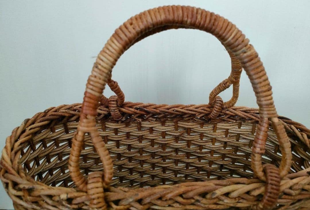 最終価格⭐️美品★あけび蔓★籠バッグ★あけび★かごバッグ★工芸品