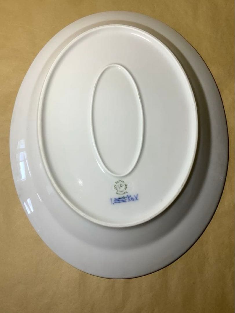 ロイヤルコペンハーゲン　ブルーフルーテッド ハーフレース(楕円30cm 中古品)