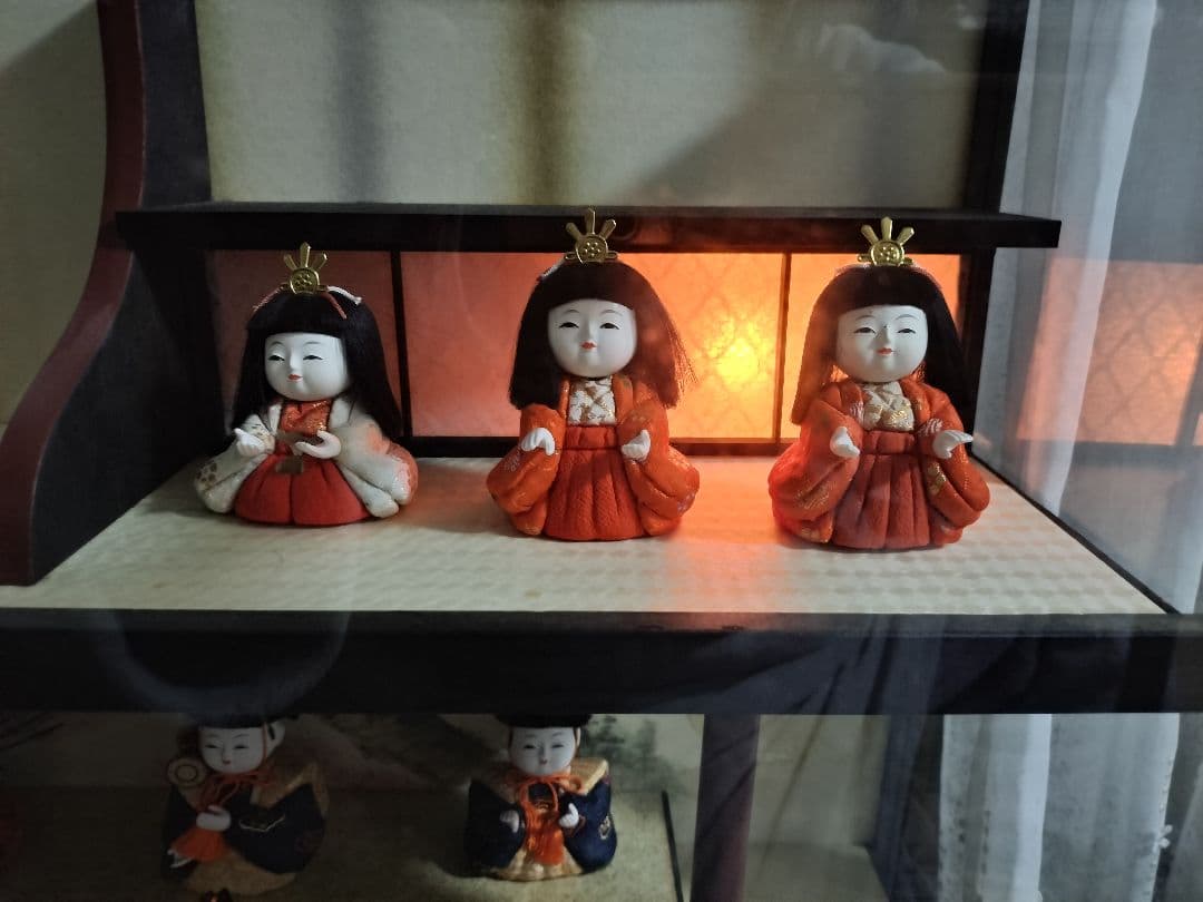 昭和40年代 アンティーク 希少雛人形 (オルゴール、ライト付き)