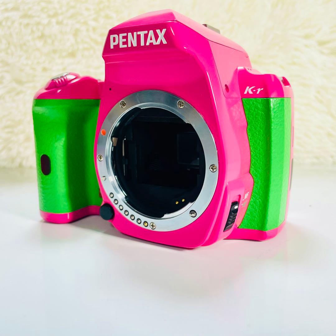 超美品　PENTAX K-r レンズキット　特注カラー　ピンク　グリーン