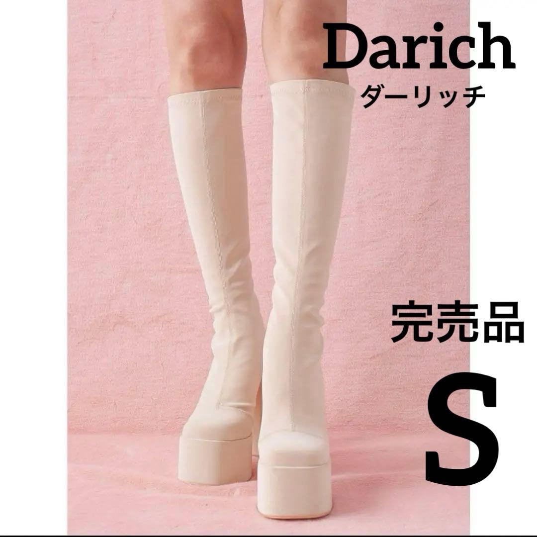 Darich ダーリッチ ウルトラストレッチレザーロングブーツ S アイボリー