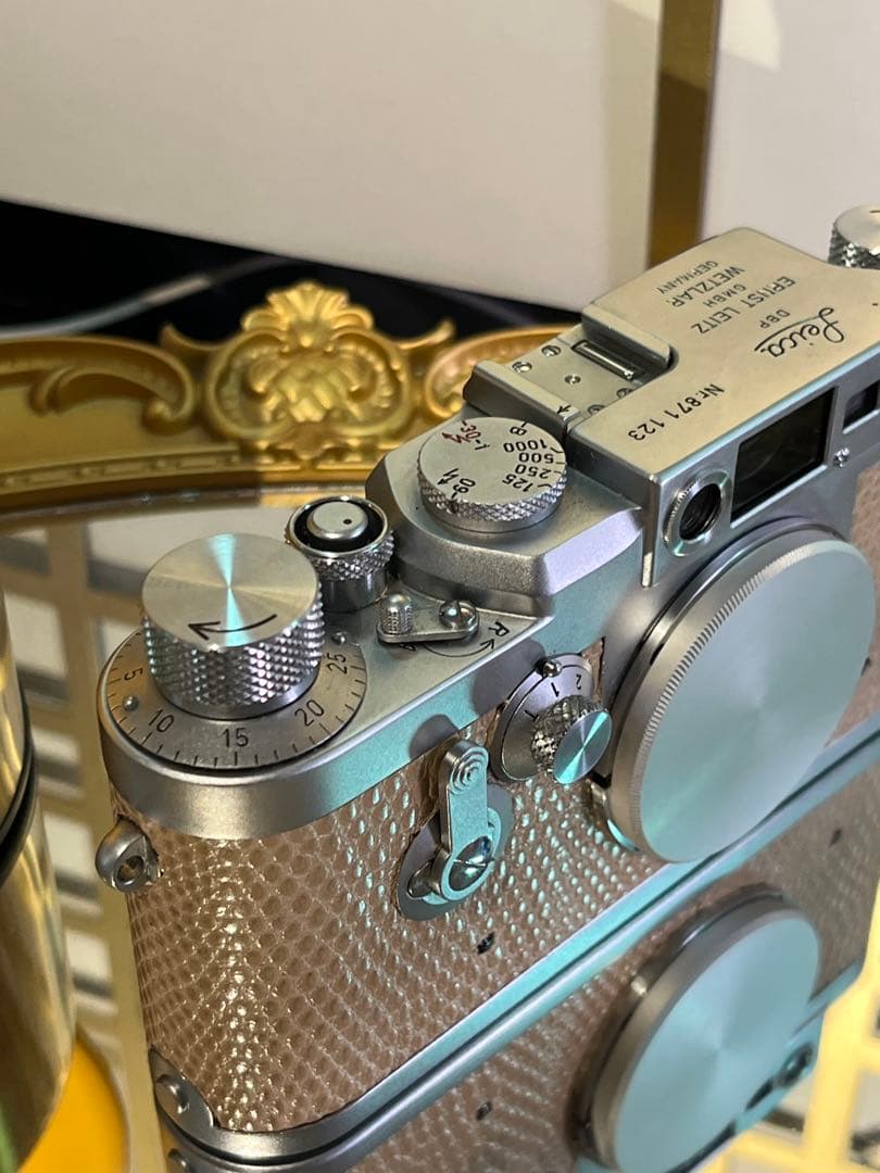 Leica ⅢG 本革リザード張替 レンズElmar 50mm f3.5