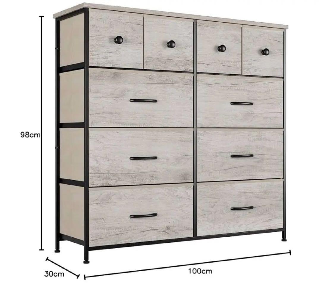 収納チェスト　衣類ケース　木製天板　リビングインテリア