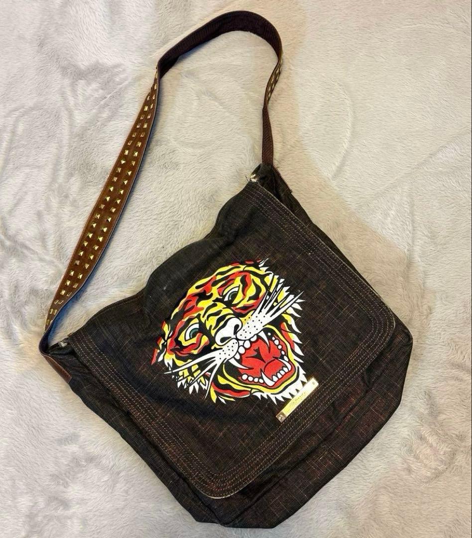 【レア】Ed Hardy エドハーディー ショルダーバッグ スタッズ y2k