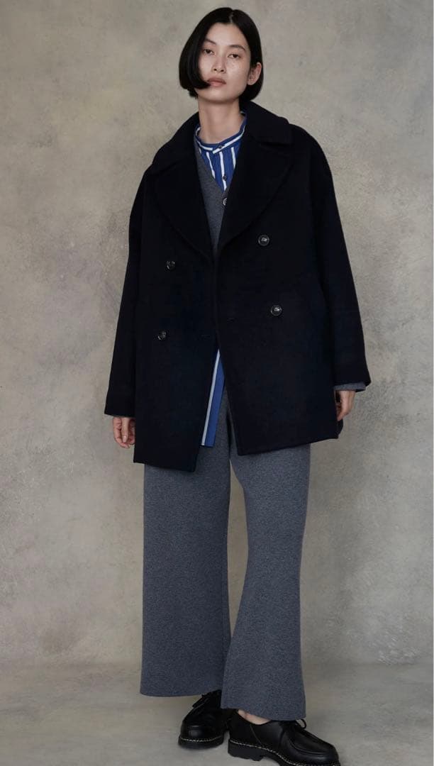 【新品タグ付き】25AW TICCA ティッカ　ピーコート　Pコート　ネイピー