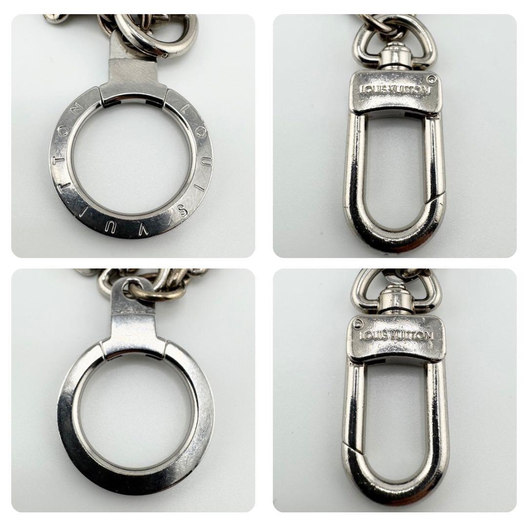 極美品 ルイヴィトン ポルトクレ イニシアル LVロゴ キーリング キーホルダー