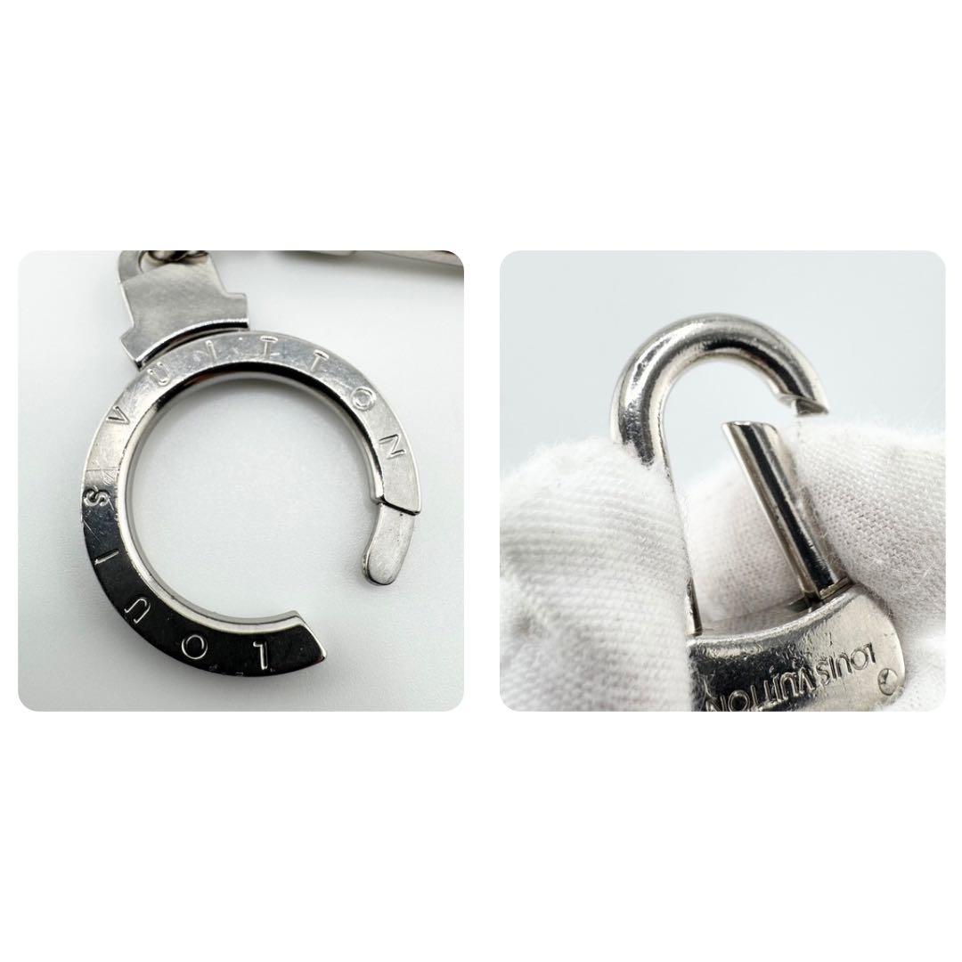 極美品 ルイヴィトン ポルトクレ イニシアル LVロゴ キーリング キーホルダー