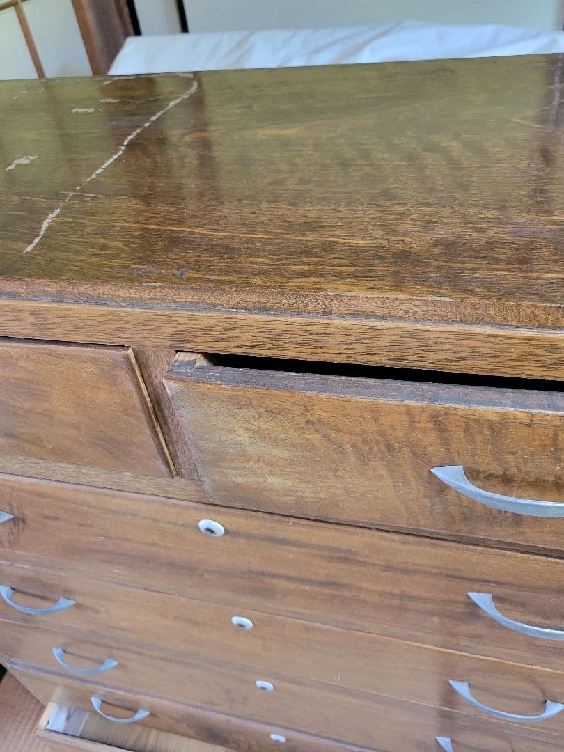 ✅訳あり/ 昭和レトロ 木製タンス 7引き出し ブラウン