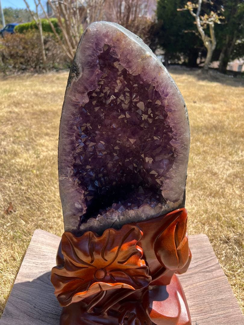 高品質アメジストドーム パワーストーン 紫水晶 天然石 置き物