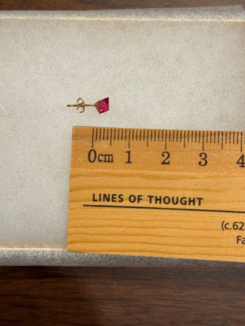 ボロロ スピネルクリスタル ロックピアス　保証書付き　K18 片耳用