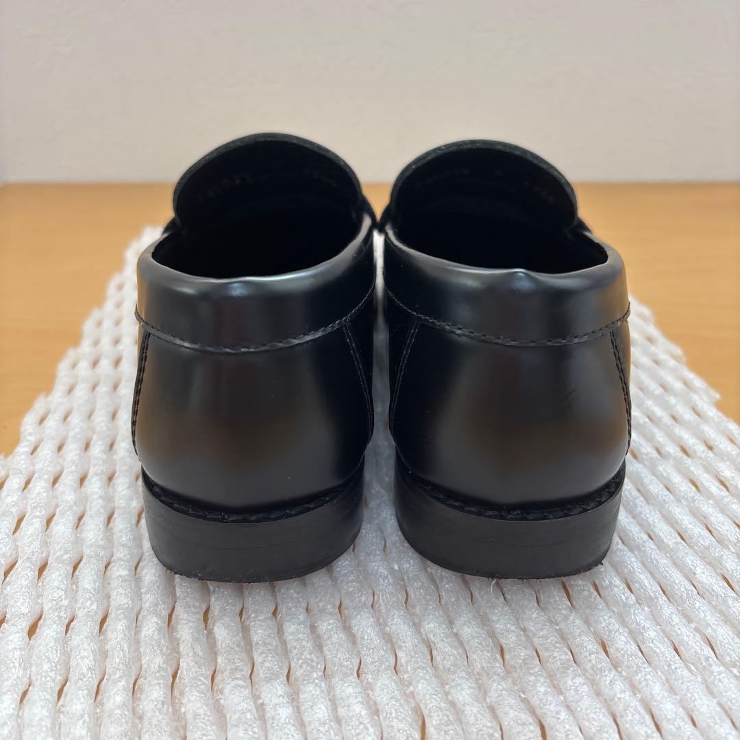 カミナンド　ビットローファー　レザー　ブラック×ゴールド　7サイズ