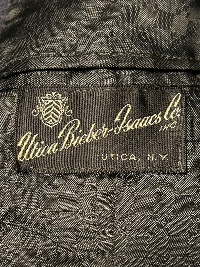 断捨離系さま専用 50'S ヴィンテージ スーツ 上下セット ネイビー カスリ柄