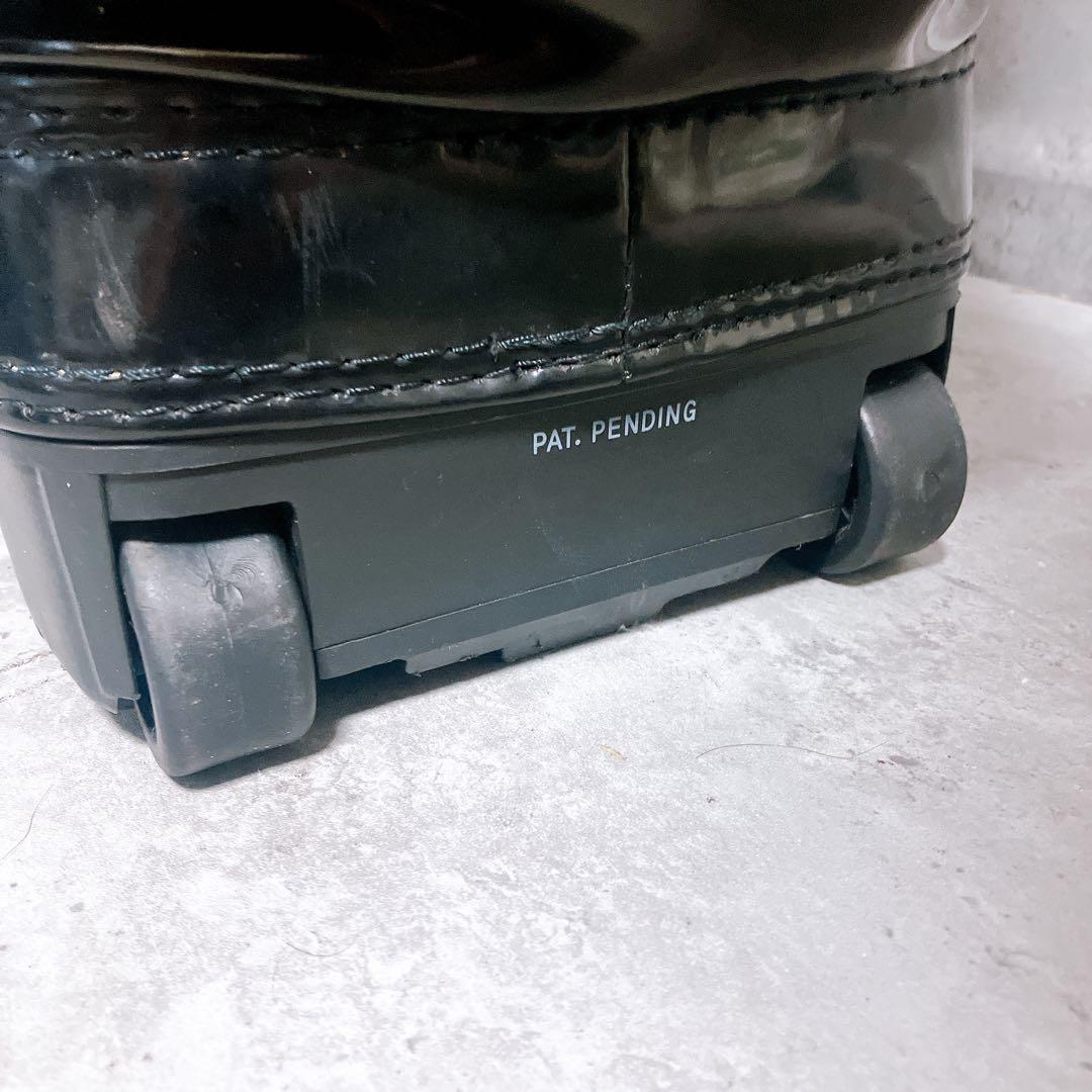 【希少】ミエコウエサコ キャディバッグ エナメル ブラック キャスター付 三点式