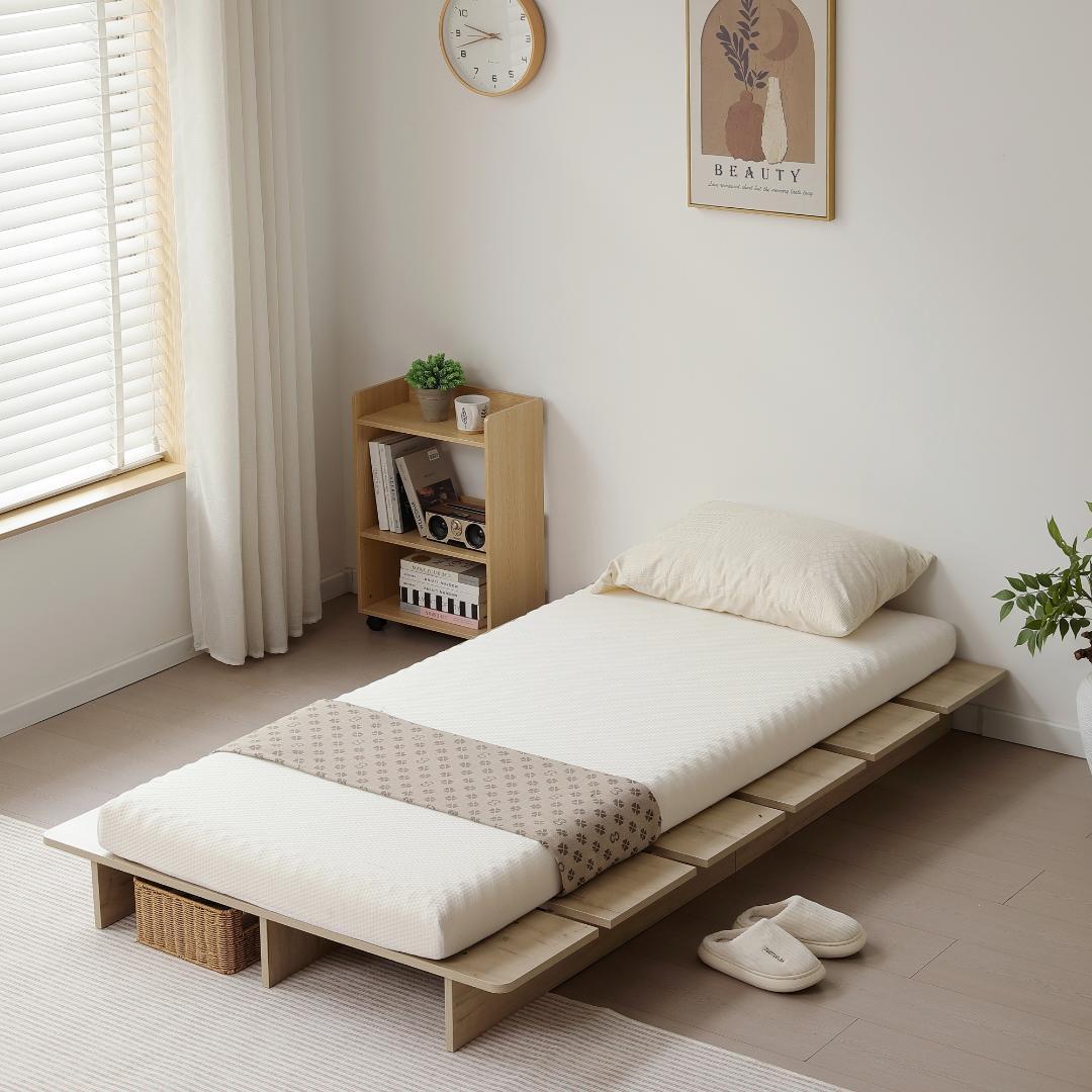【幅100cm】ベッドフレーム すのこベッド おしゃれ 木目調 NATURAL